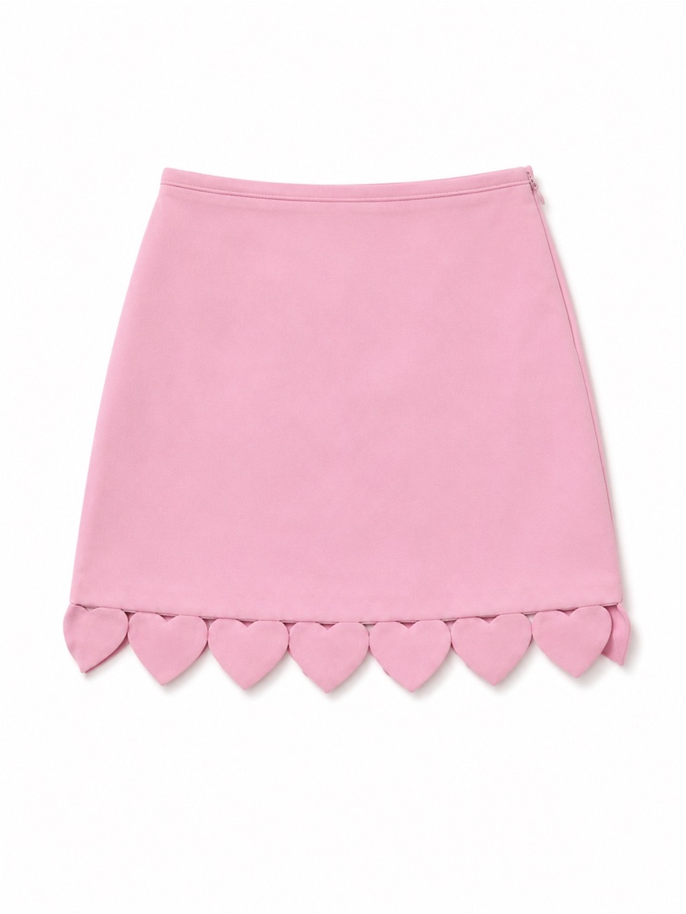 NWT MACH & MACH Pink Heart-Hem Mini Skirt